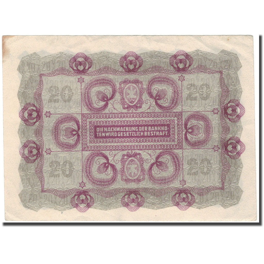 Banknote, Austria, 20 Kronen, 1922-01-02, KM:76, AU(55-58)