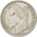 FRANCE, Napoléon III, Franc, 1866, Strasbourg, KM #806.2, EF(40-45), Silver, G..