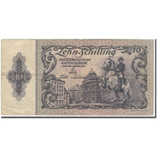 Banknote, Austria, 10 Schilling, 1950-01-02, KM:128, VF(20-25)