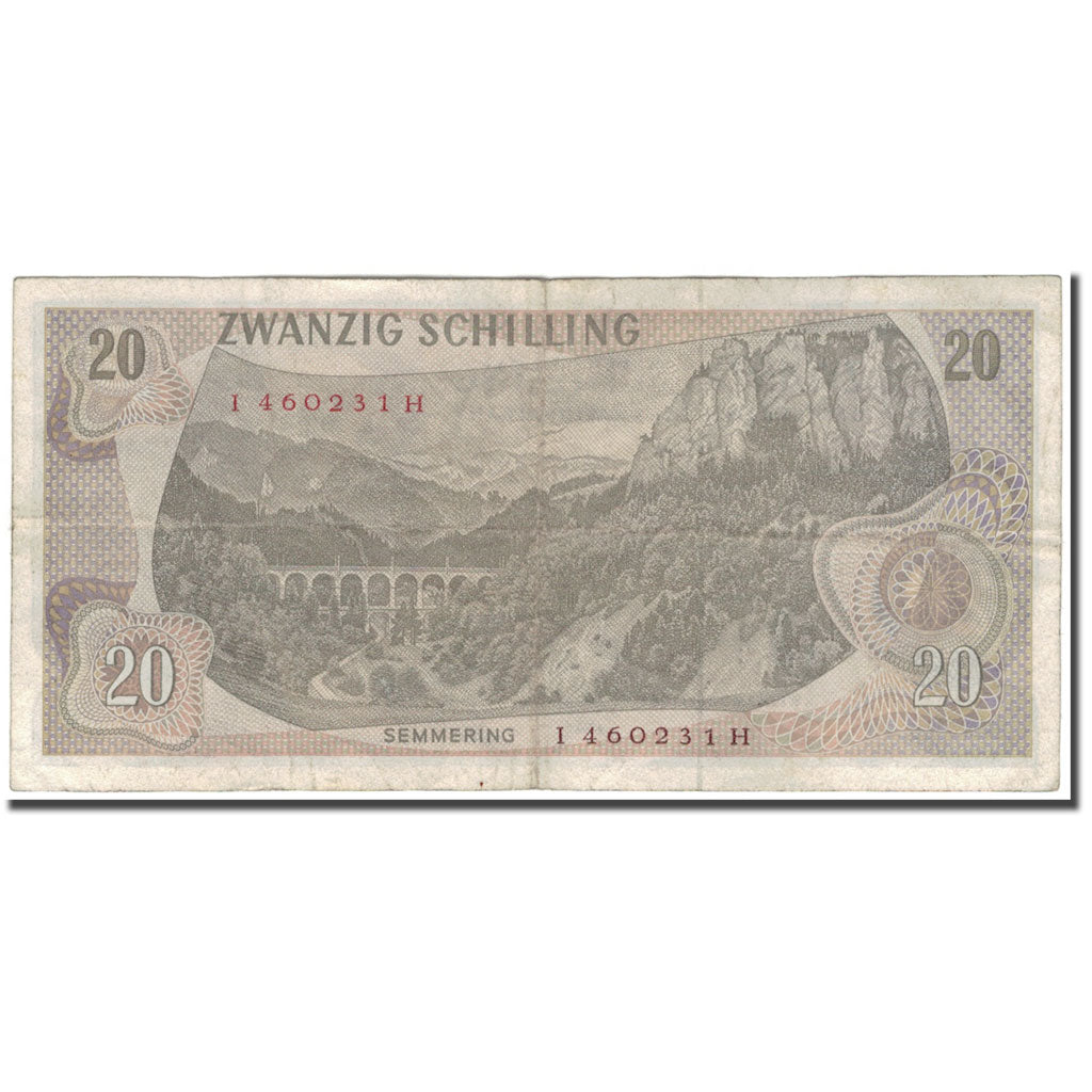 Banconote, Austria, 20 Schilling, 1967-07-02, KM:142a, MB
