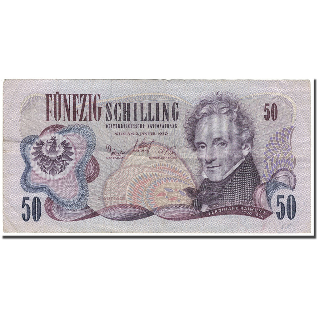 Banknote, Austria, 50 Schilling, 1970-01-02, KM:143a, VF(30-35)