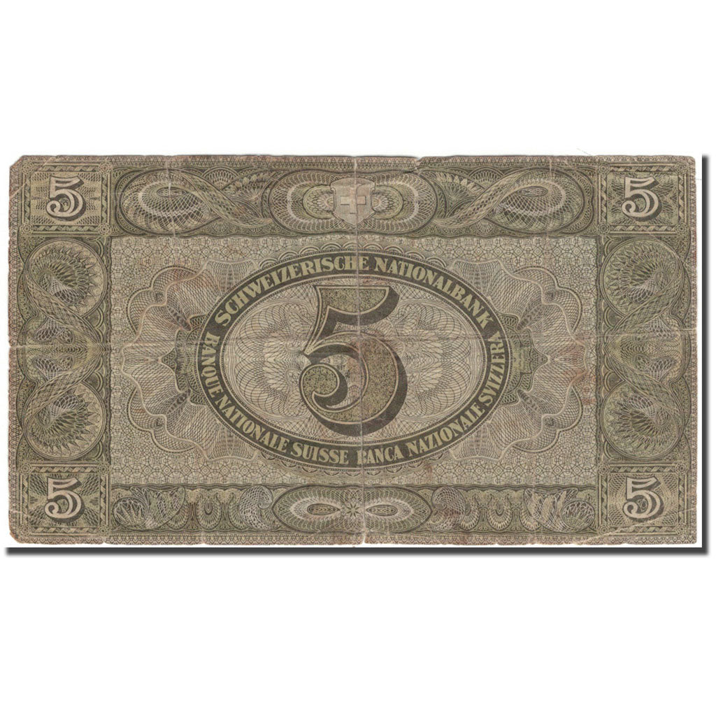 Banknote, Switzerland, 5 Franken, 1947-10-16, KM:11m, VF(30-35)