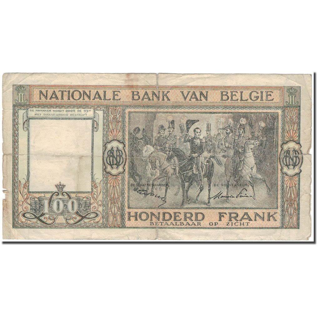 Banknote, Belgium, 100 Francs, 1950-03-22, KM:126, VG(8-10)