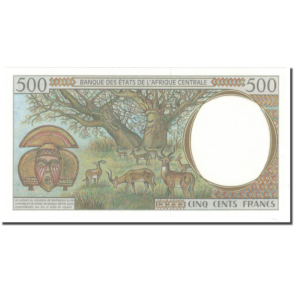 Banknote, Central African States, 500 Francs, 1993, KM:401La, UNC(65-70)
