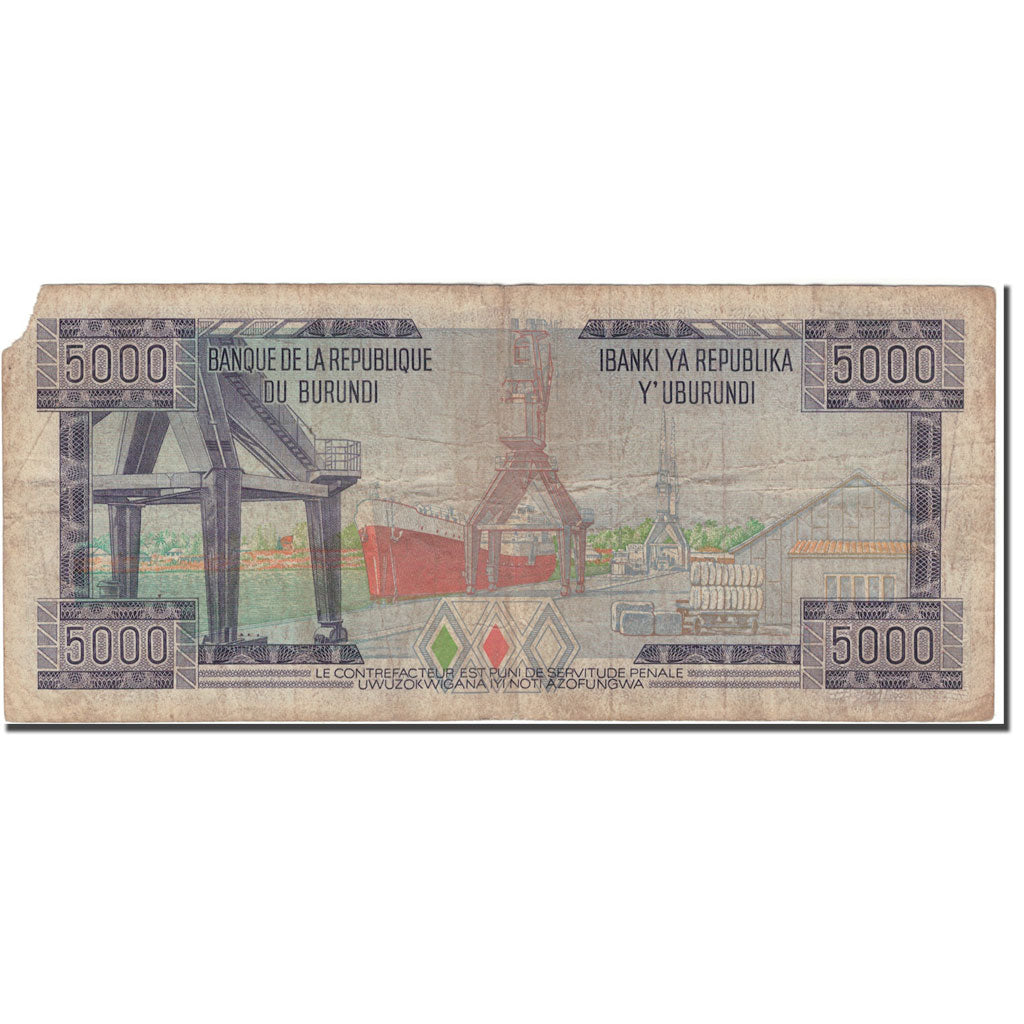 Banknote, Burundi, 5000 Francs, 1986-09-01, KM:32b, VG(8-10)
