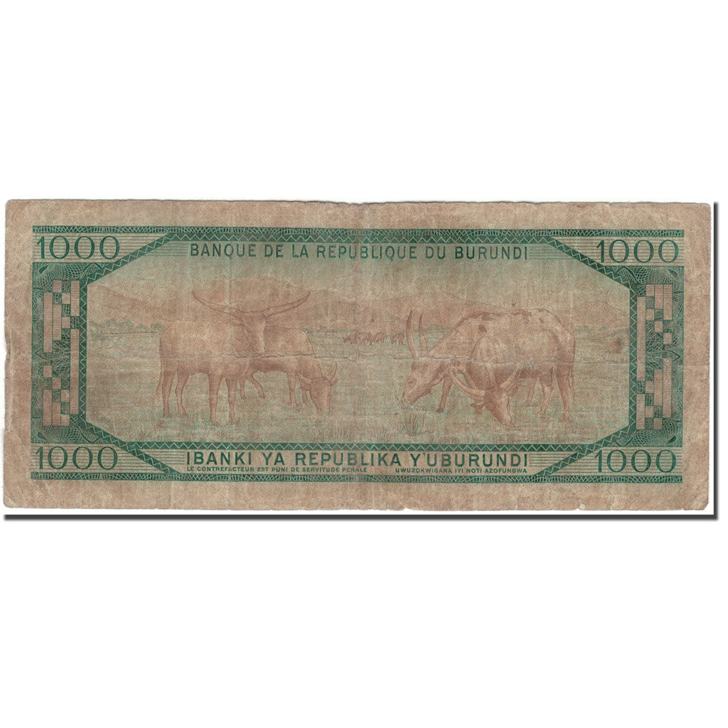 Banknote, Burundi, 1000 Francs, 1984-01-01, KM:31b, G(4-6)