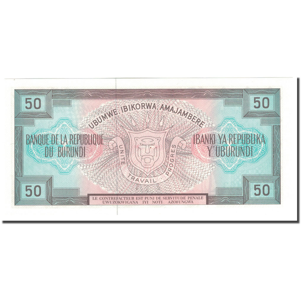 Banknote, Burundi, 50 Francs, 1979-05-01, KM:28a, UNC(65-70)
