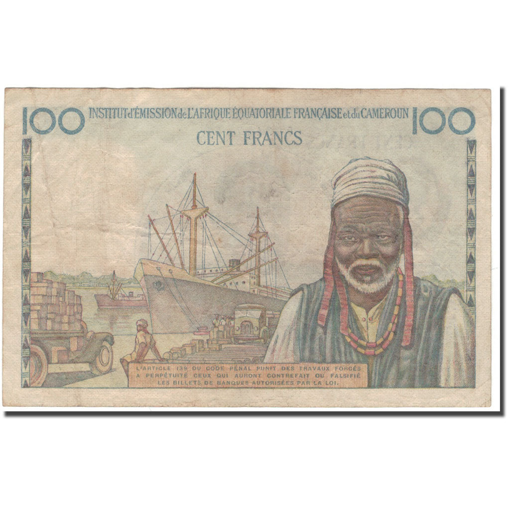 Banknote, French Equatorial Africa, 100 Francs, 1957, KM:32, VF(20-25)