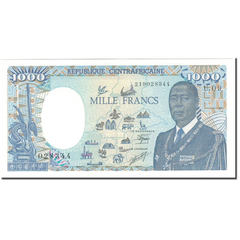 Banknote, Central African Republic, 1000 Francs, 1990-01-01, KM:16, UNC(65-70)