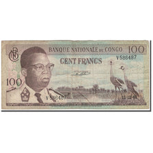 Banknote, Congo Democratic Republic, 100 Francs, 1961-12-15, KM:6a, VF(20-25)