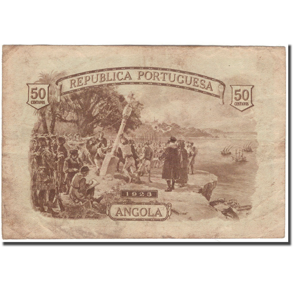 Banknote, Angola, 50 Centavos, 1923, KM:63a, VF(30-35)
