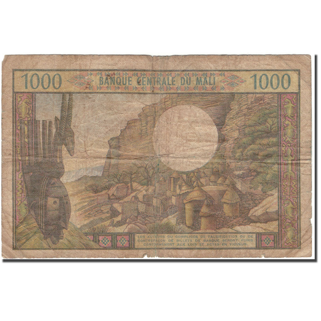 Banknote, Mali, 1000 Francs, 1970-1973, KM:13b, VG(8-10)