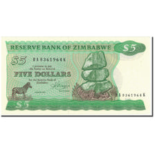 Banknote, Zimbabwe, 5 Dollars, 1983, KM:2c, UNC(65-70)