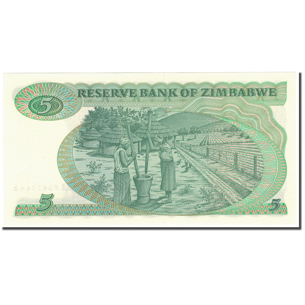 Banknote, Zimbabwe, 5 Dollars, 1983, KM:2c, UNC(65-70)