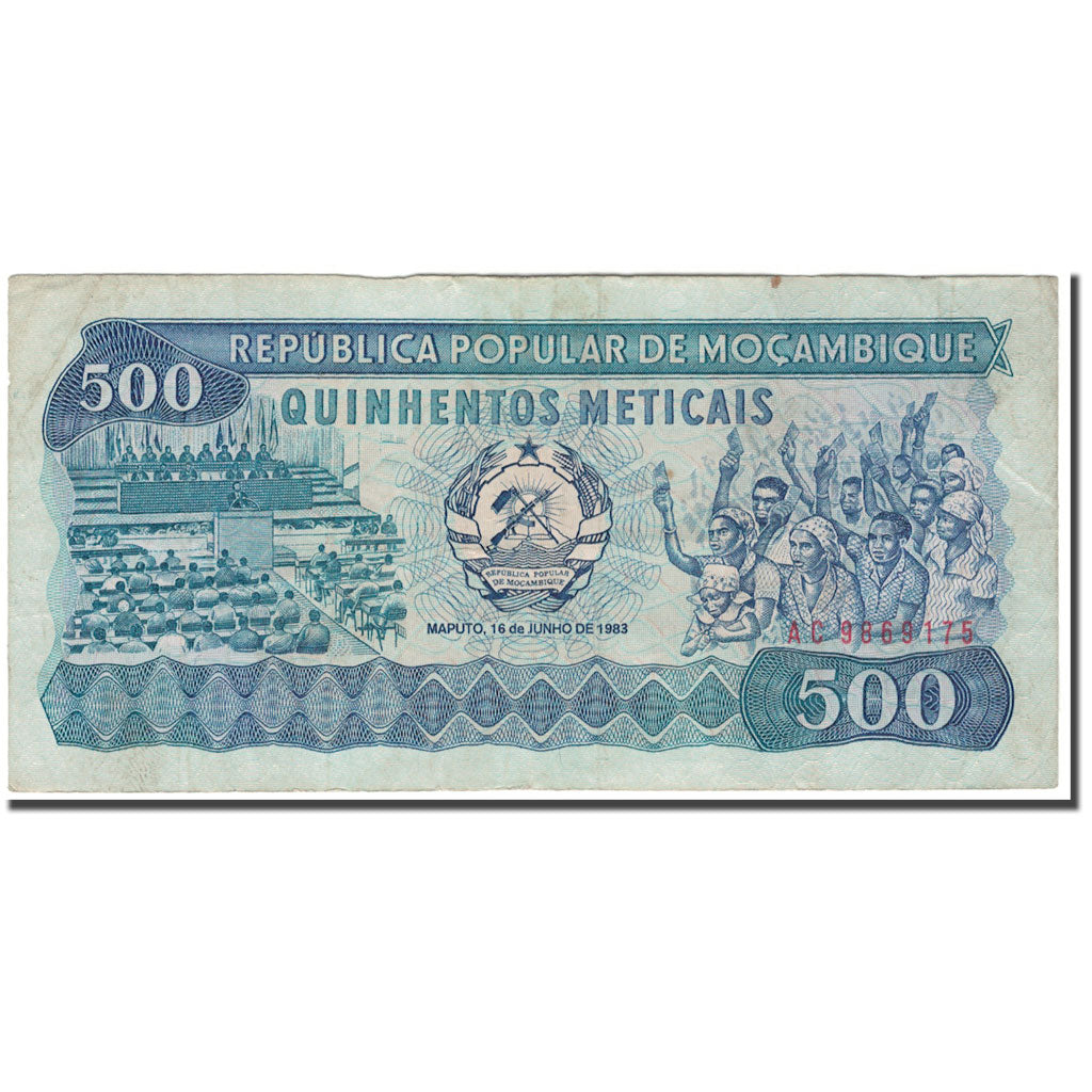 Banknote, Mozambique, 500 Meticais, 1983-06-16, KM:131a, VF(20-25)
