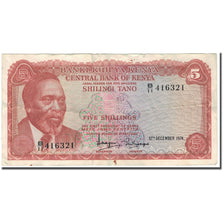 Banconote, Kenya, 5 Shillings, 1974-12-12, KM:11a, MB+