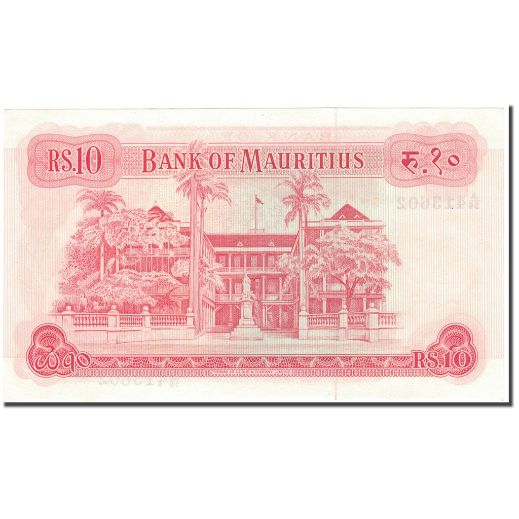 Geldschein, Mauritius, 10 Rupees, 1967, KM:31c, UNZ
