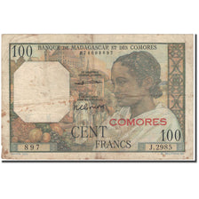 Banconote, Comore, 100 Francs, 1963, KM:3b, MB