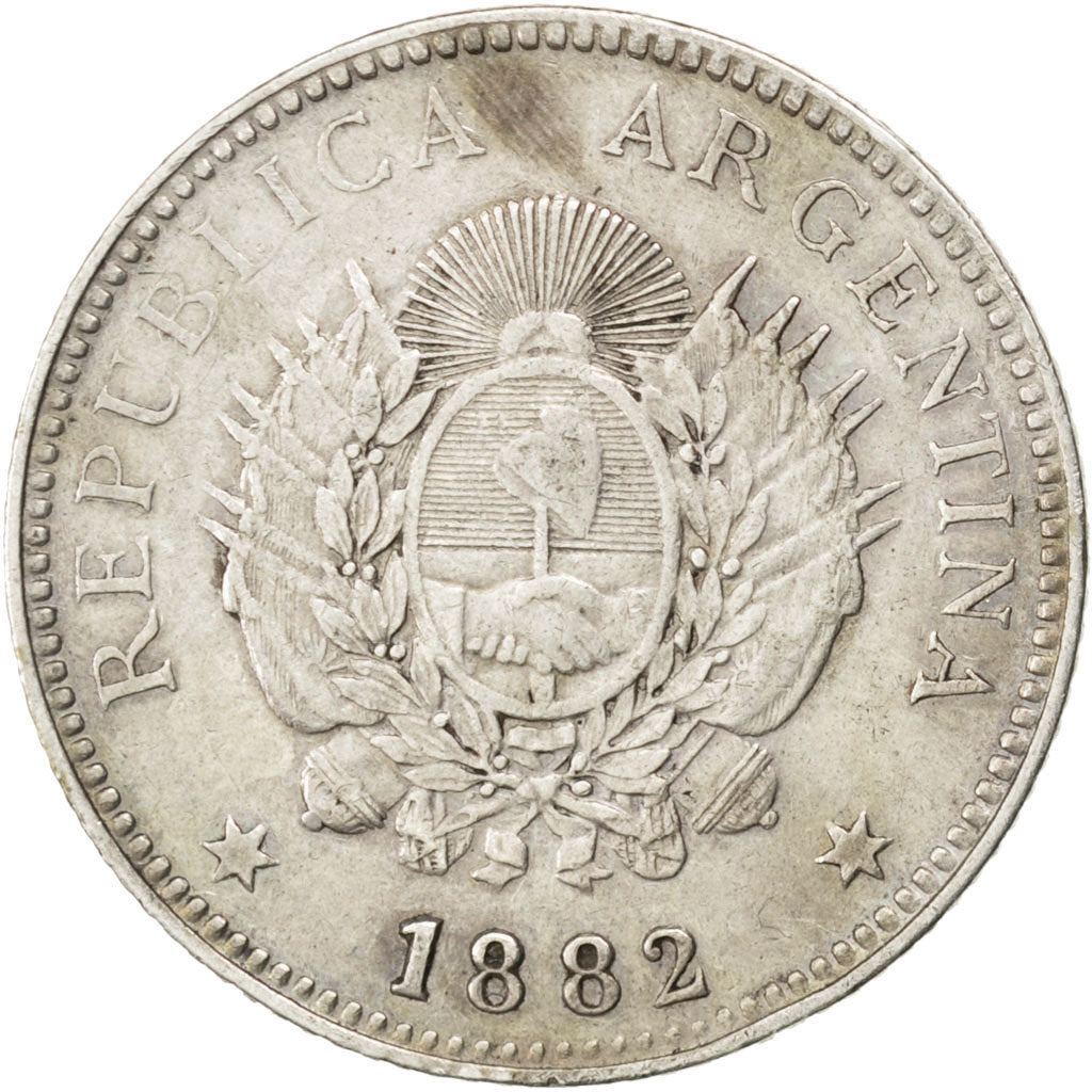 Argentina, 20 Centavos, 1882, BB, Argento, KM:27