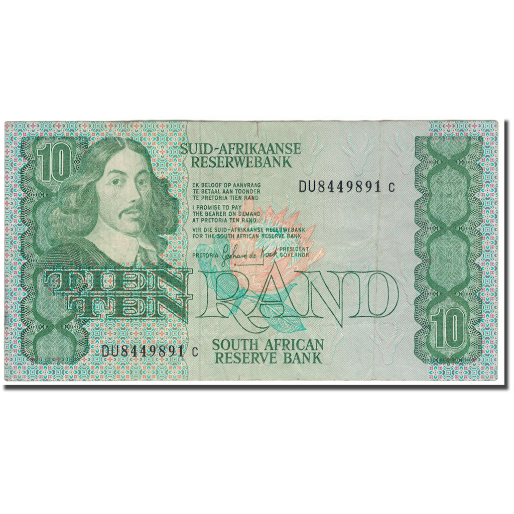 Banknote, South Africa, 10 Rand, 1982-1985, KM:120e, VF(30-35)