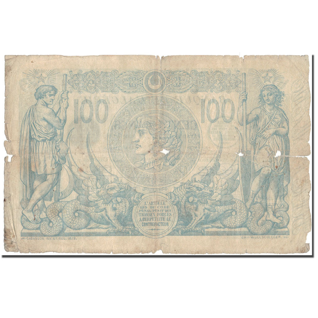 Banknote, Algeria, 100 Francs, 1919-02-26, KM:74, AG(1-3)