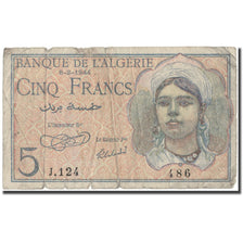 Banknote, Algeria, 5 Francs, 1944-02-08, KM:94a, F(12-15)