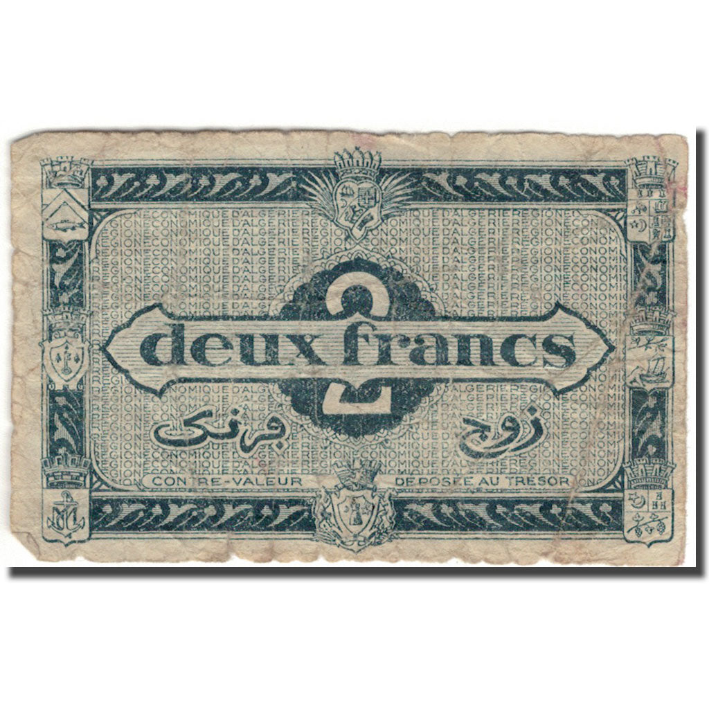 Banconote, Algeria, 2 Francs, KM:102, B+