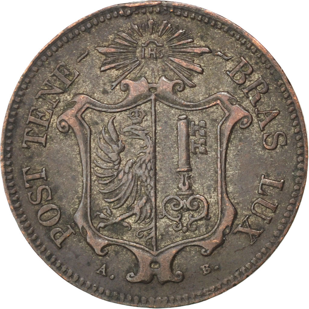 SWISS CANTONS, 5 Centimes, 1847, KM #133, EF(40-45), Billon, 1.86