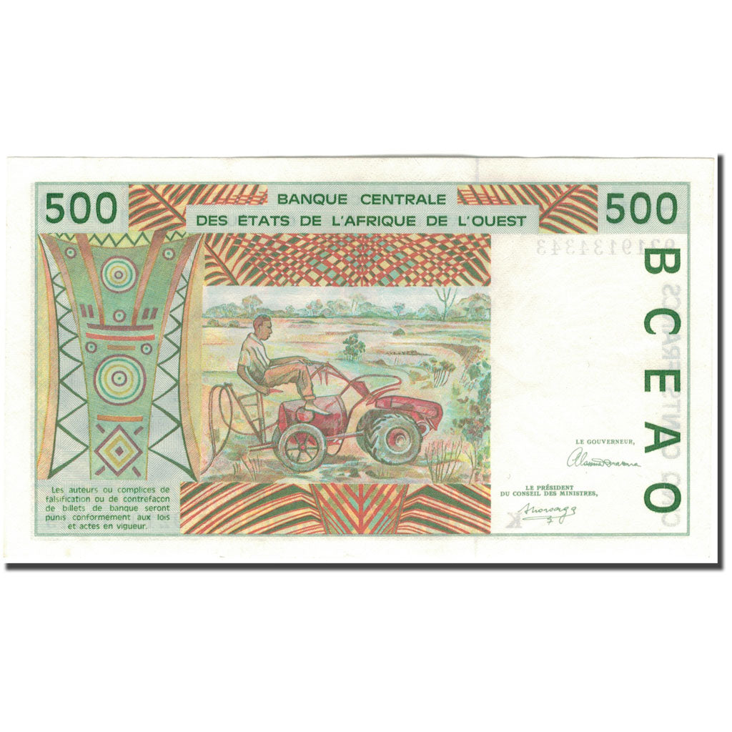 Biljet, West Afrikaanse Staten, 500 Francs, KM:710Kb, SUP