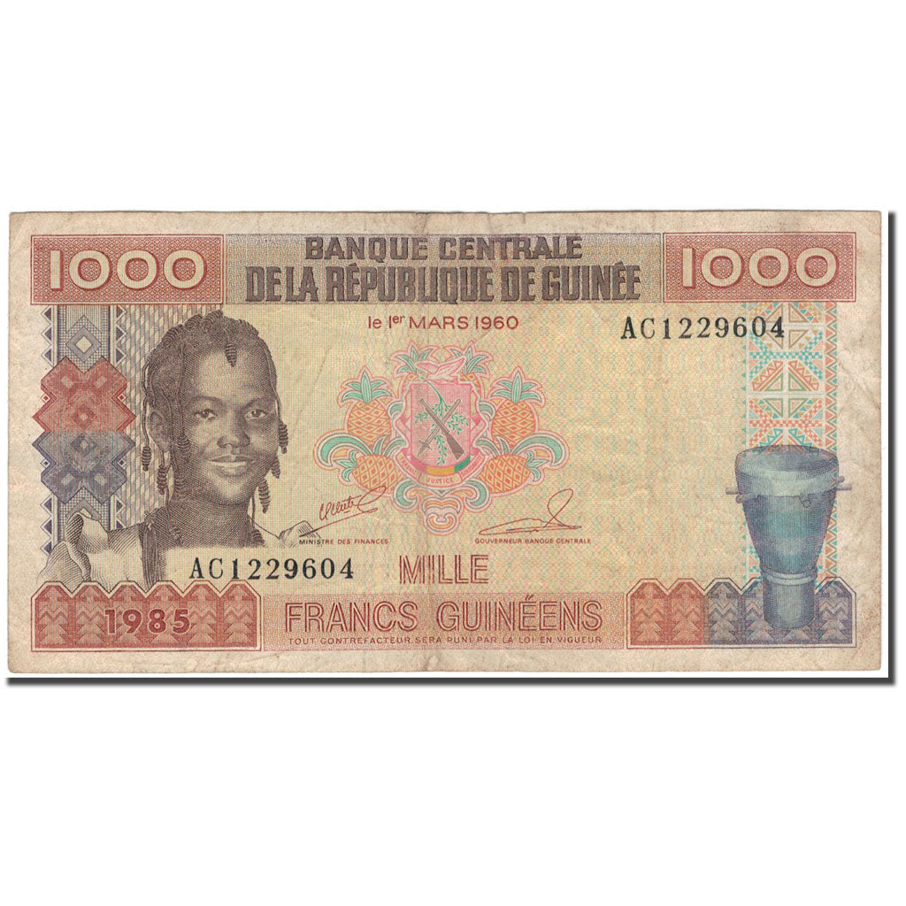 Billete, 1000 Francs, Guinea, 1960-03-01, KM:32a, BC