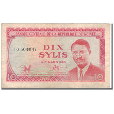 Banknote, Guinea, 10 Sylis, 1960-03-01, KM:23a, EF(40-45)