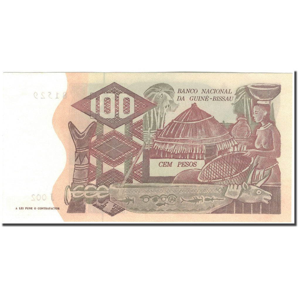 Banknote, Guinea-Bissau, 100 Pesos, 1975-09-24, KM:2a, UNC(65-70)