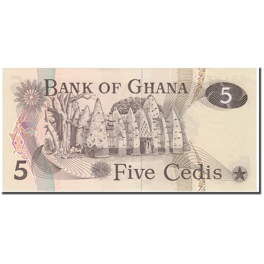 Banknote, Ghana, 5 Cedis, 1977-07-04, KM:15b, UNC(65-70)