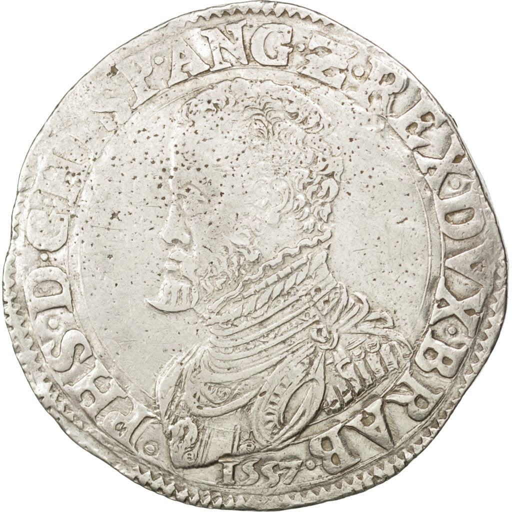 Belgium, Ecu, 1557, Anvers, EF(40-45), Silver, 33.08