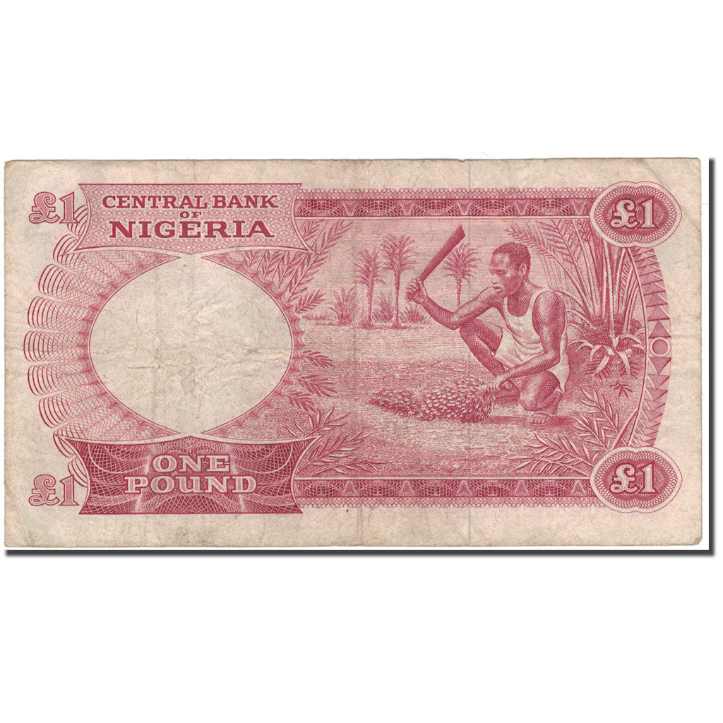 Banknote, Nigeria, 1 Pound, KM:8, F(12-15)