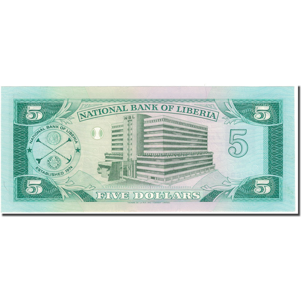 Banknote, Liberia, 5 Dollars, 1991-04-06, KM:20, UNC(65-70)