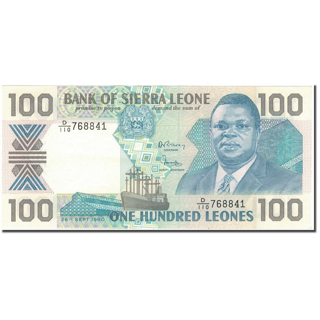 Banknote, Sierra Leone, 100 Leones, 1990-09-26, KM:18c, UNC(65-70)