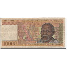 Banknote, Madagascar, 10,000 Francs = 2000 Ariary, KM:79b, VF(20-25)