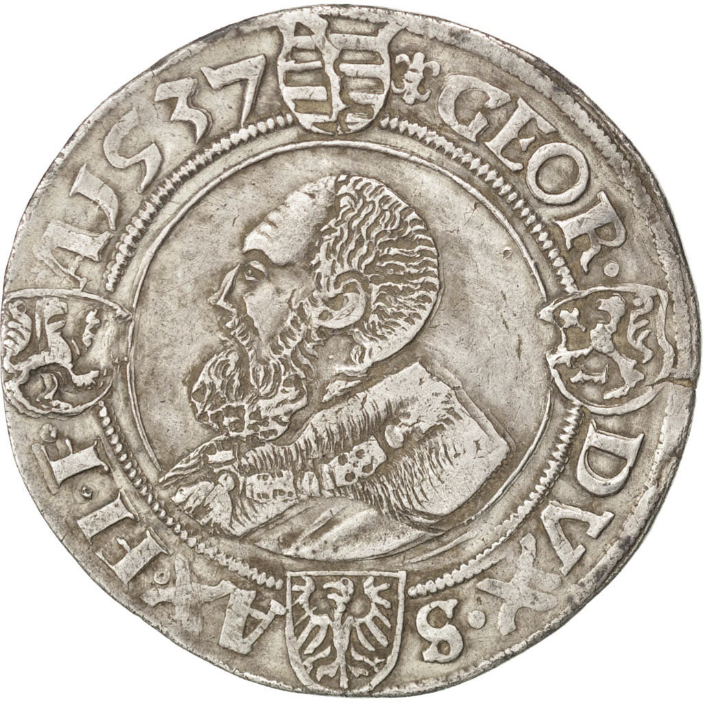 GERMAN STATES, Thaler, 1537, Annaberg, KM #199, EF(40-45), Silver, 28.71