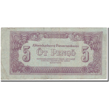 Banknote, Hungary, 5 Pengö, 1944, KM:M4a, VF(20-25)
