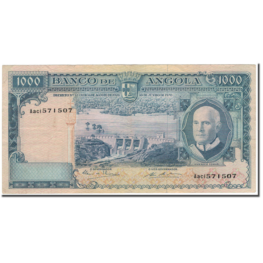 Banknote, Angola, 1000 Escudos, 1970-06-10, KM:98, VF(30-35)