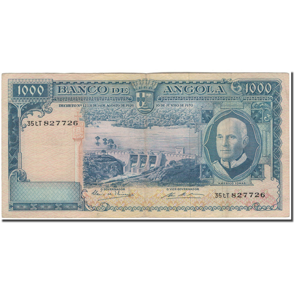 Banknote, Angola, 1000 Escudos, 1970-06-10, KM:98, VF(30-35)