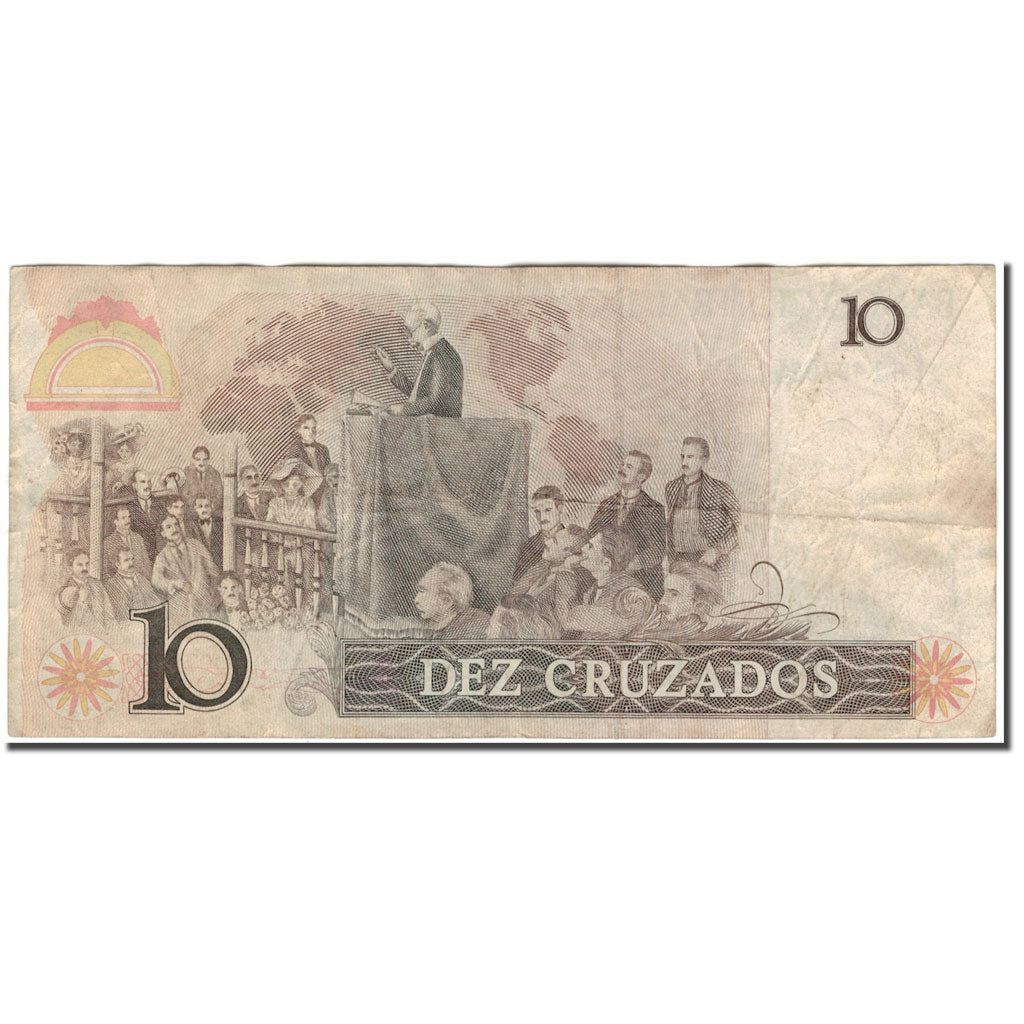 Banconote, Brasile, 10 Cruzados, KM:209b, MB