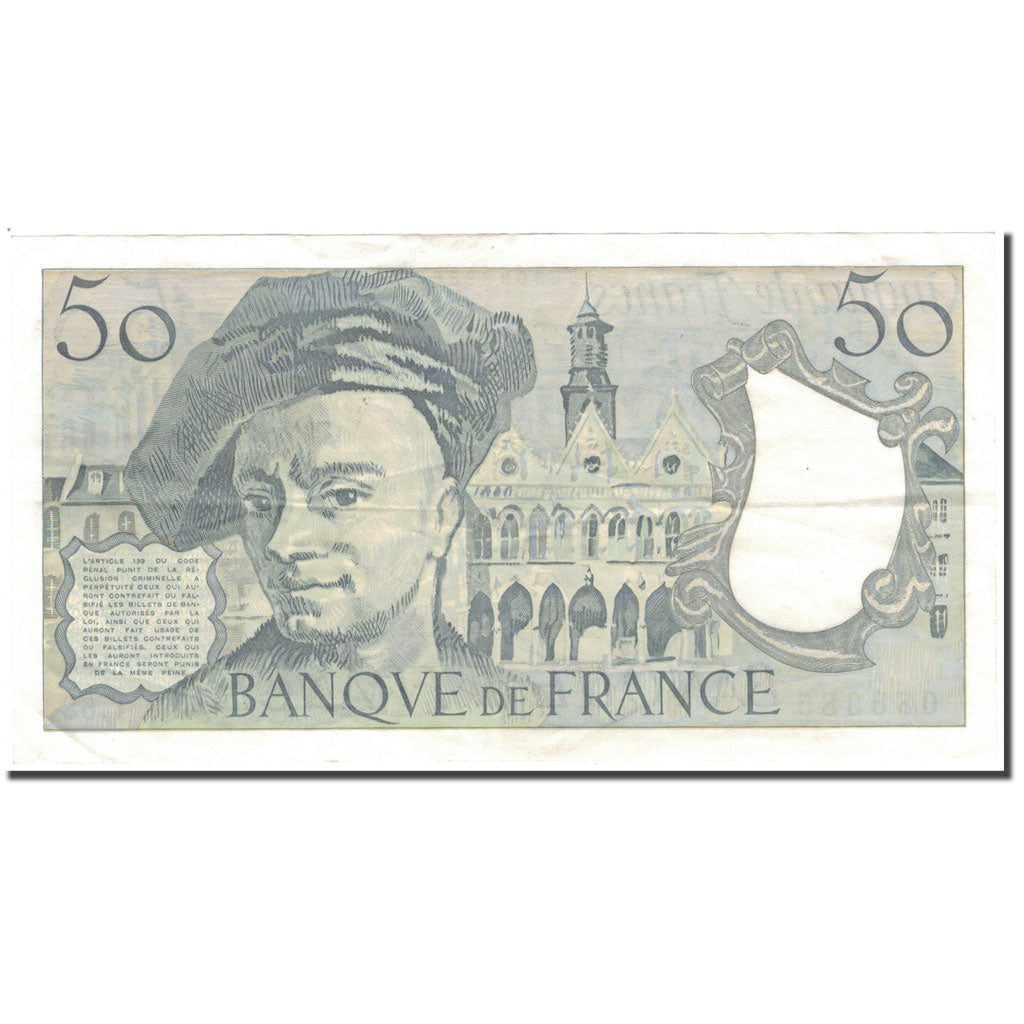Francia, 50 Francs, 50 F 1976-1992 ''Quentin de La Tour'', 1991, MBC