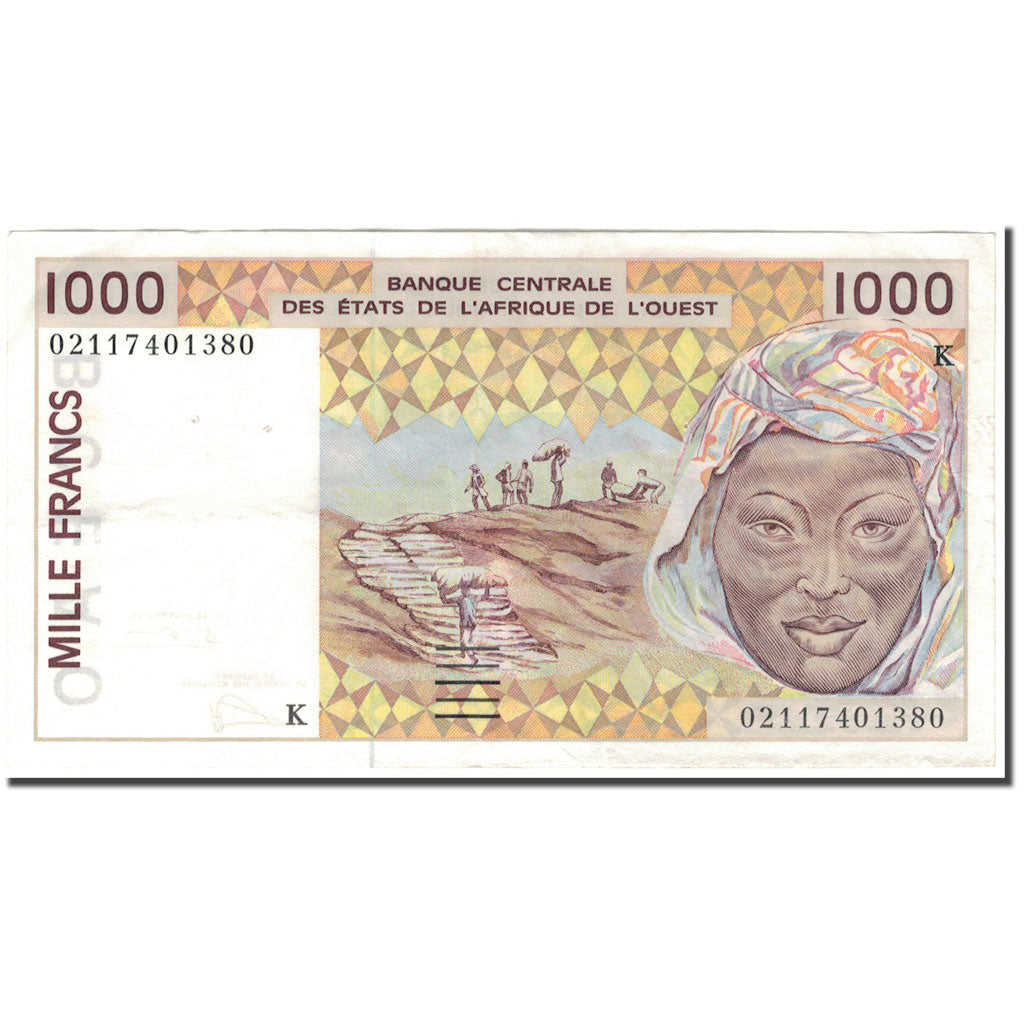 Banknote, West African States, 1000 Francs, KM:711Kl, EF(40-45)