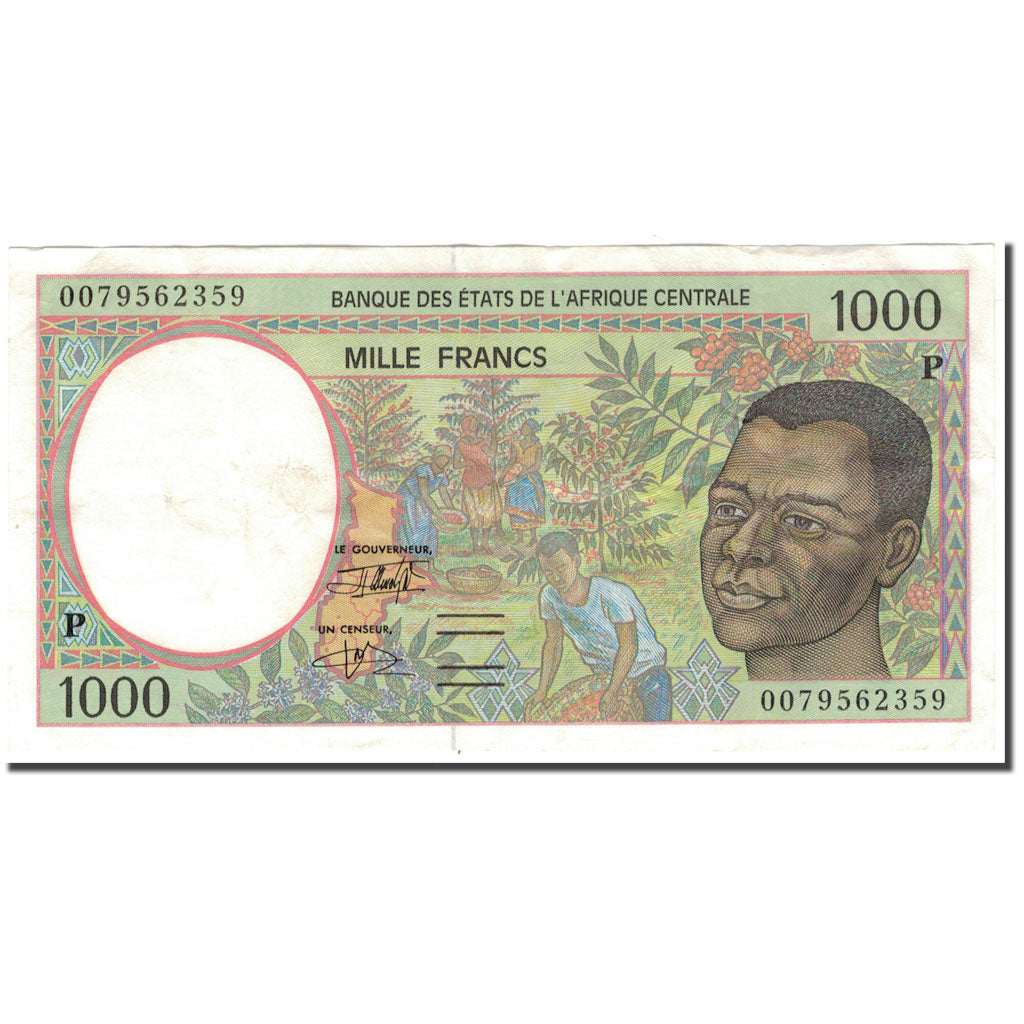 Banknote, Central African States, 1000 Francs, KM:602Pg, EF(40-45)
