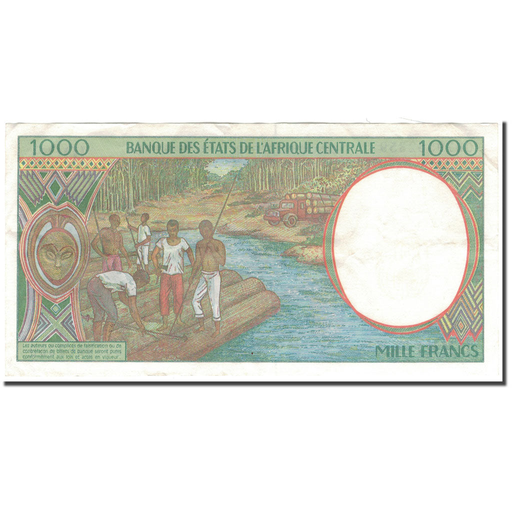 Banknote, Central African States, 1000 Francs, KM:602Pg, EF(40-45)
