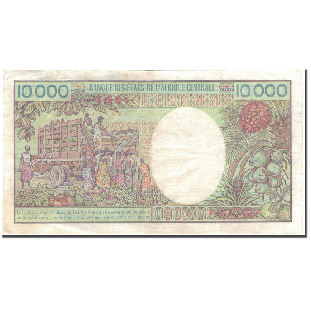 Banknote, Cameroon, 10,000 Francs, KM:23, EF(40-45)