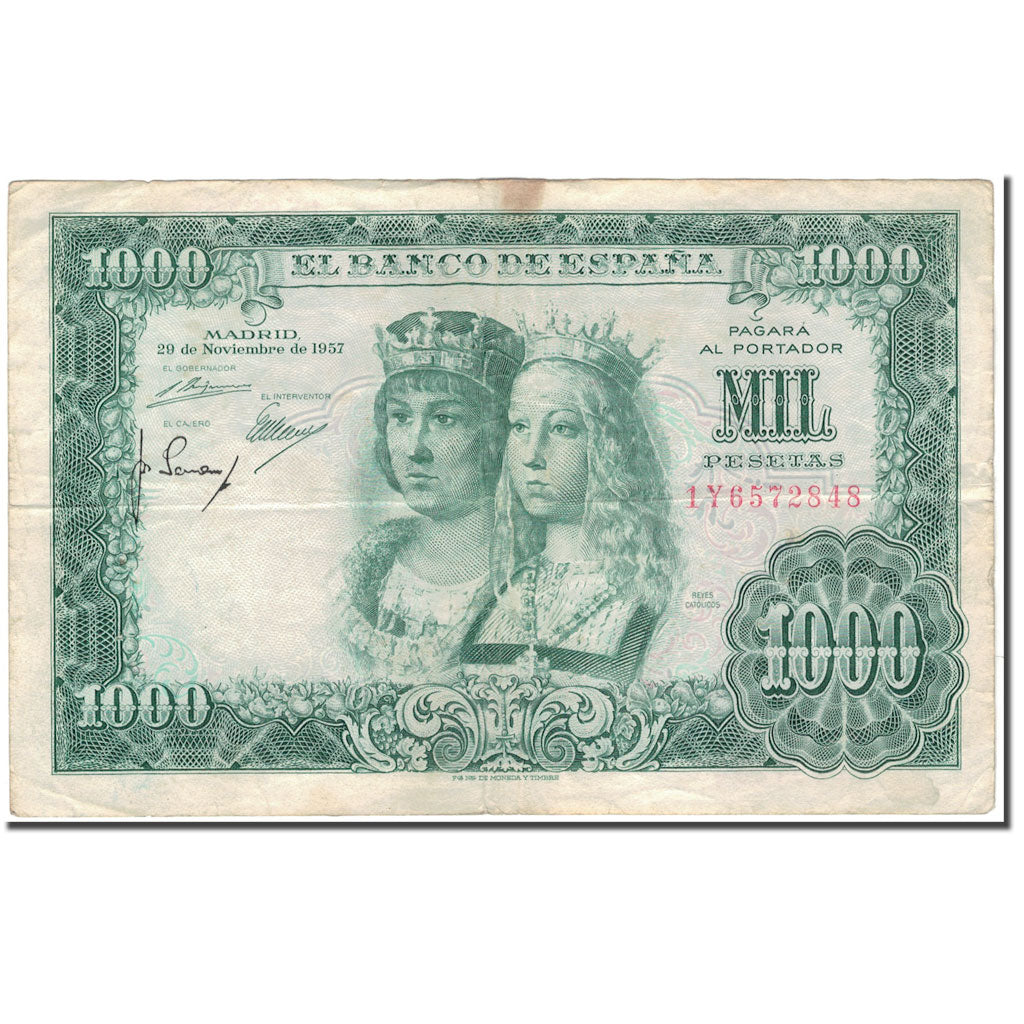 Banknote, Spain, 1000 Pesetas, 1957-11-29, KM:149a, VF(20-25)