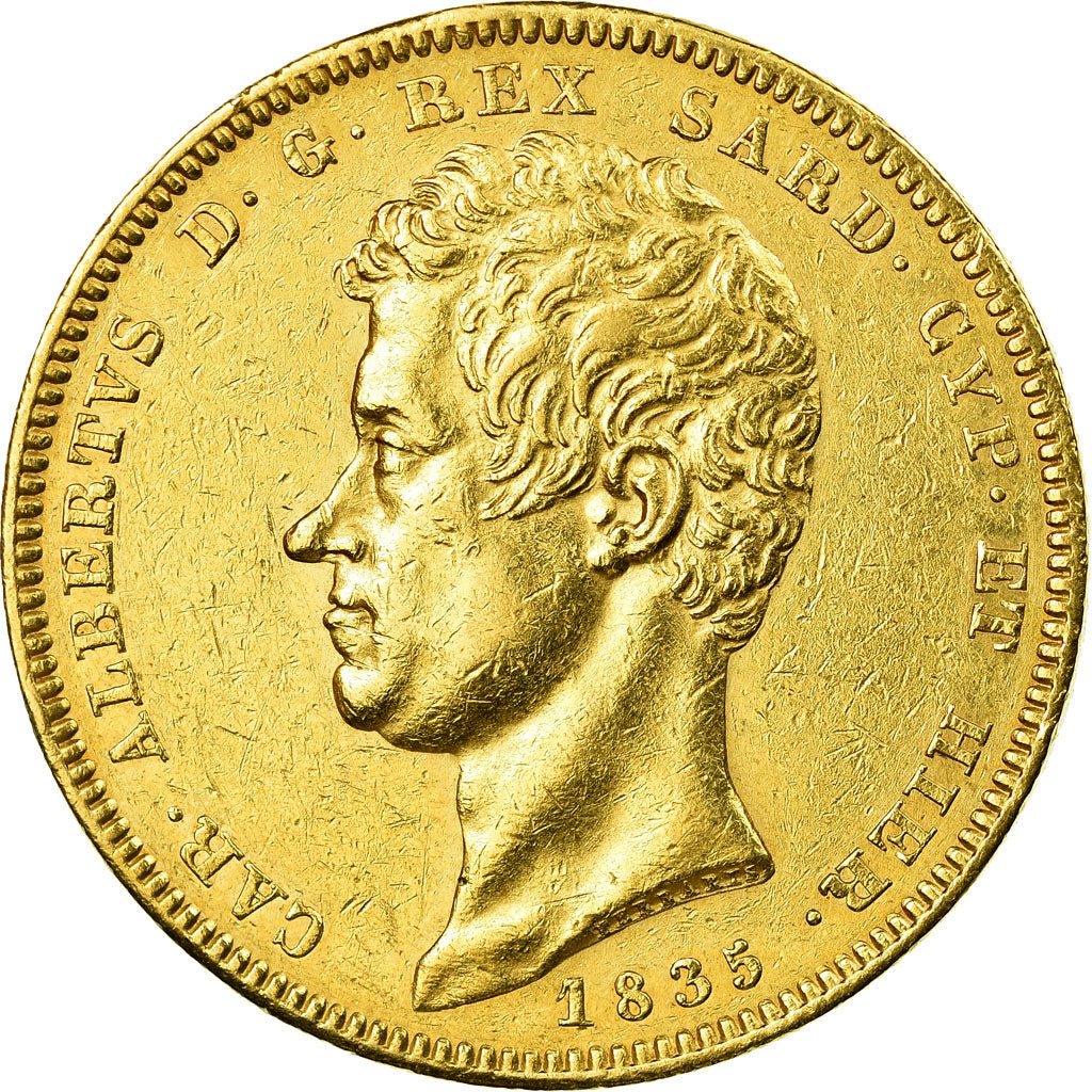 Moneda, Estados italianos, SARDINIA, Carlo Alberto, 100 Lire, 1835, Torino, MBC